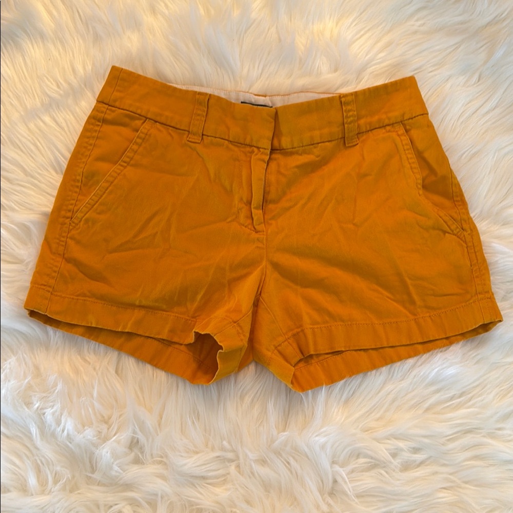 J.Crew Women's Yellow/Orange Shorts 🩳 in size 00 in good condition.